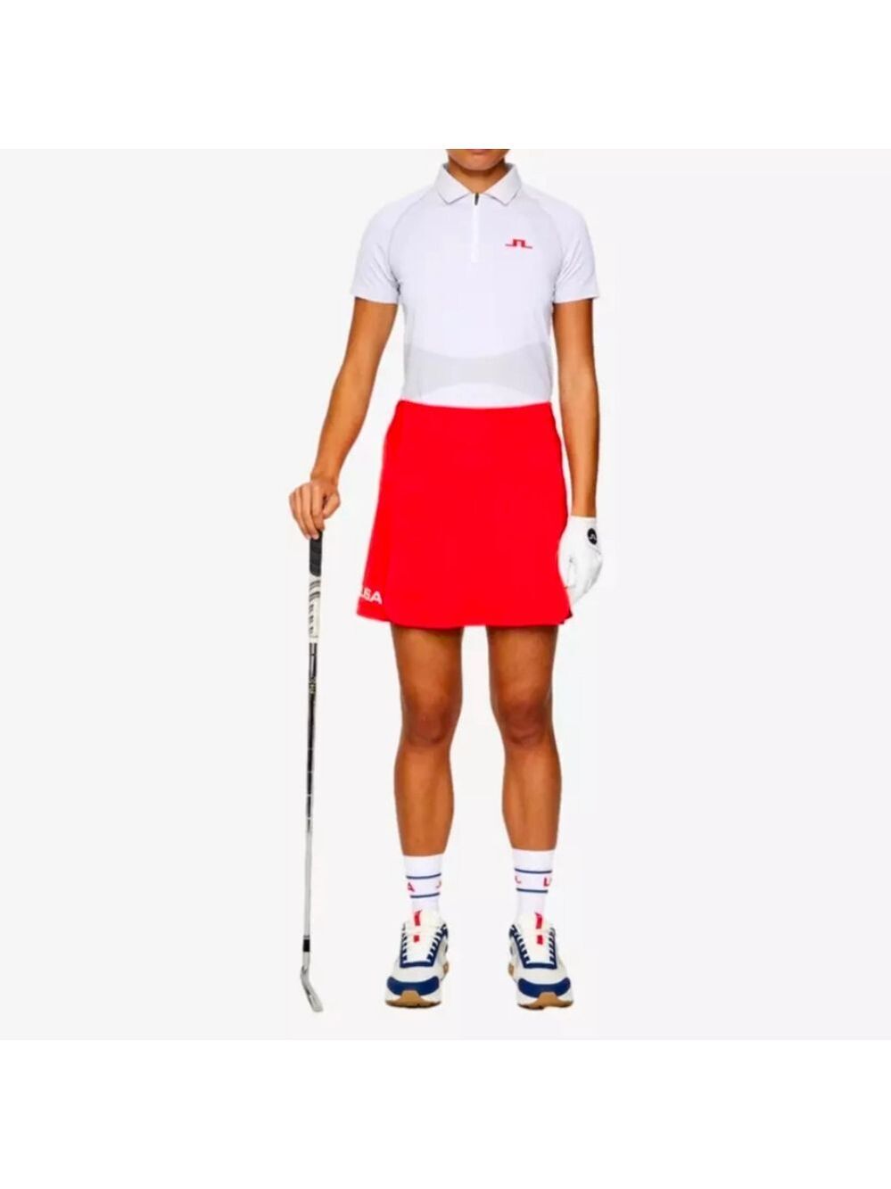 J. Lindenberg USA Flame Scarlet Gisele Golf Skirt Size XL